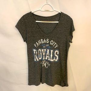 Kansas City Royals Gray V-neck Size Large
